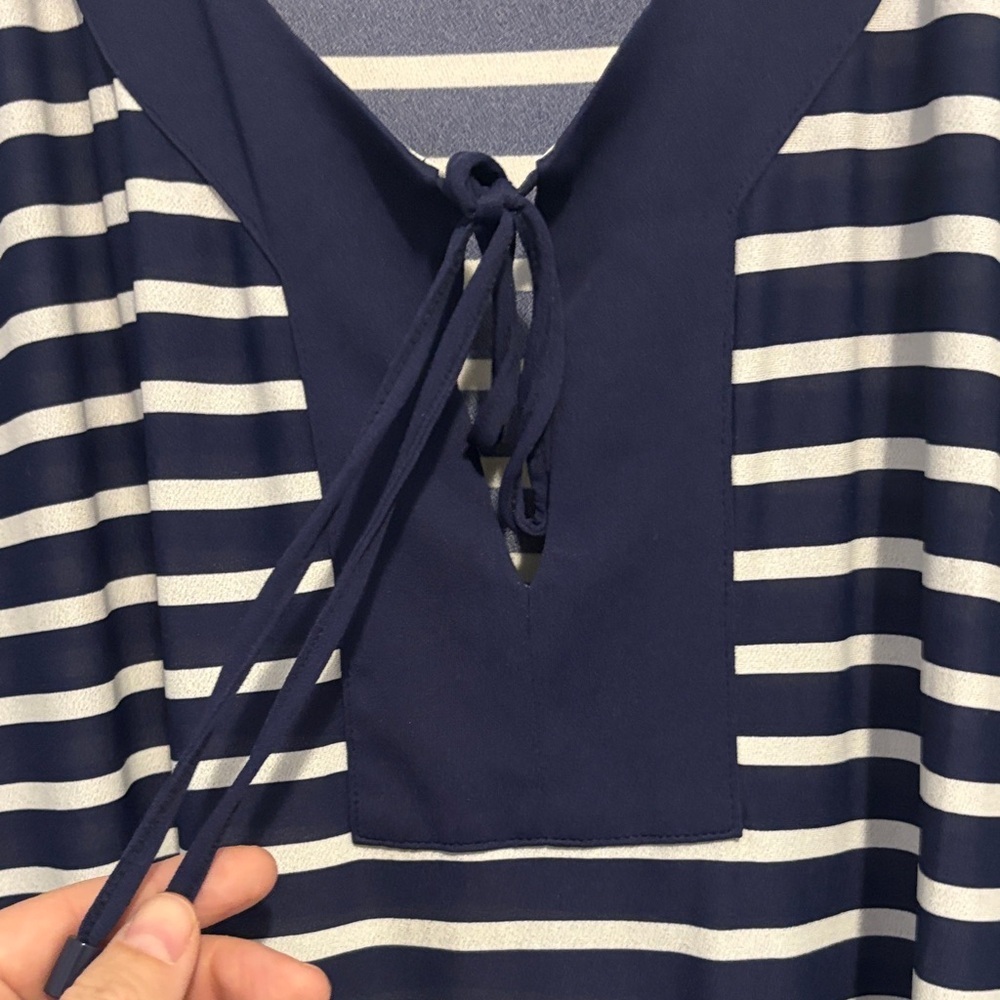 NWT Beach House Classic Navy and White Striped Coverup 50+ upf sun protection - Picture 4 of 6